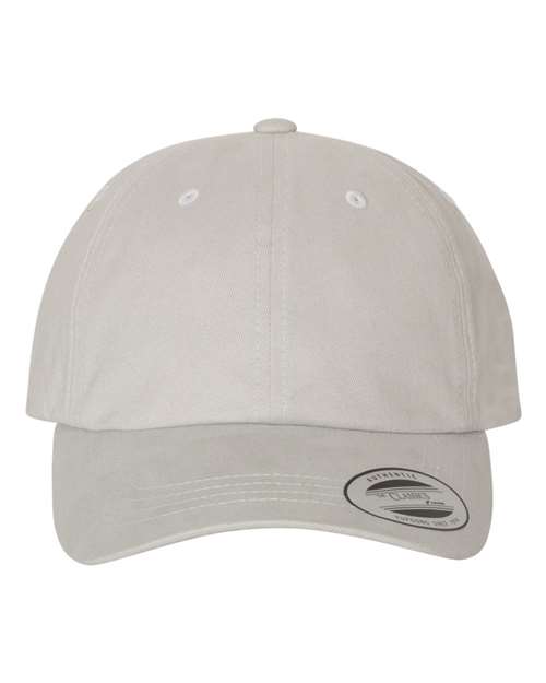 Peached Cotton Twill Dad Hat - Light Grey / Adjustable