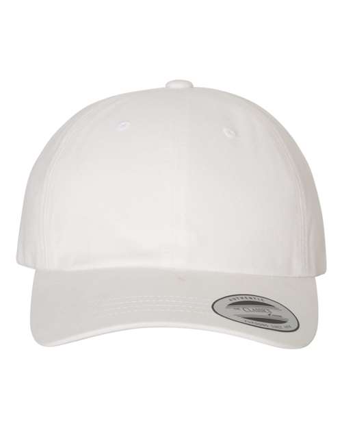 Peached Cotton Twill Dad Hat - White / Adjustable