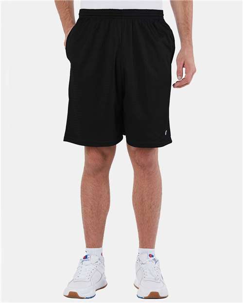 Polyester Mesh 9’ Shorts with Pockets - Black / S