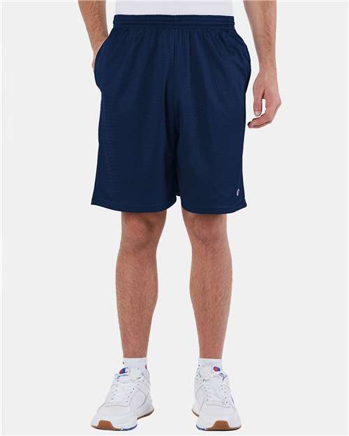 Polyester Mesh 9’ Shorts with Pockets - Navy / S