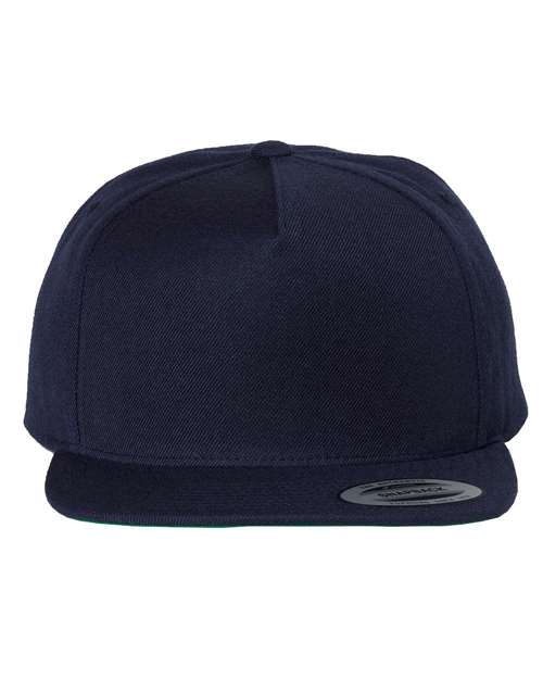 Premium Five - Panel Snapback Cap - Navy / Adjustable