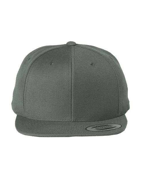 Premium Flat Bill Snapback Cap - Dark Grey / Adjustable