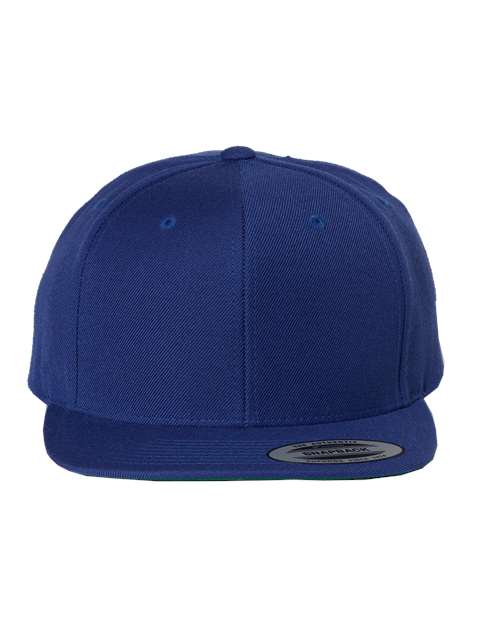 Premium Flat Bill Snapback Cap - Royal Blue / Adjustable