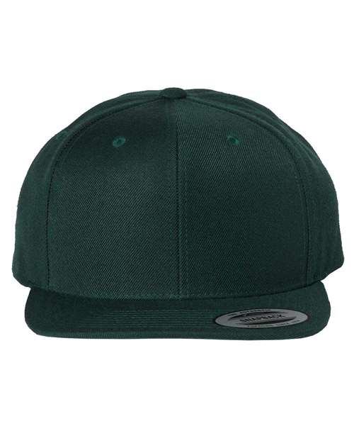 Premium Flat Bill Snapback Cap - Spruce / Adjustable