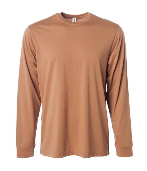 PRM12LSB - Long Sleeve Special Blend T-Shirt Saddle CLOSE OUT PRM INDEPENDENT LONG SLEEVE TEES MEN MEN TEE mens ON SALE TEE