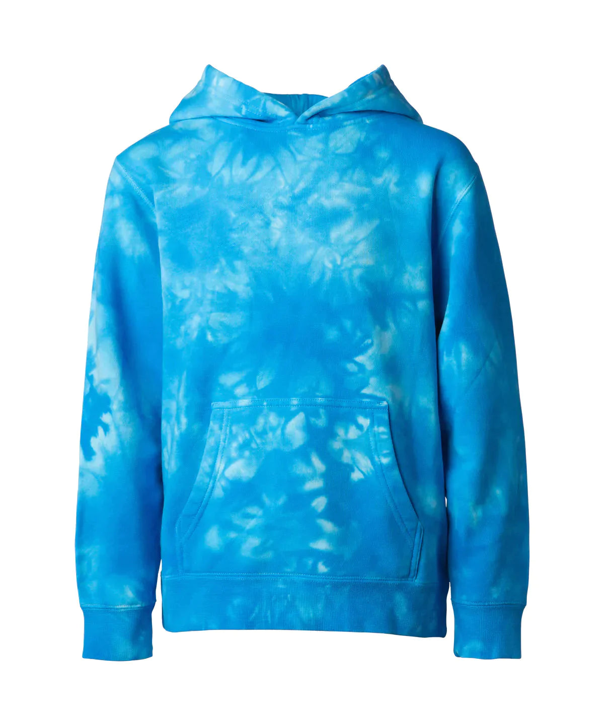 PRM1500TD - Youth Midweight Tie Dye Hooded Pullover Aqua