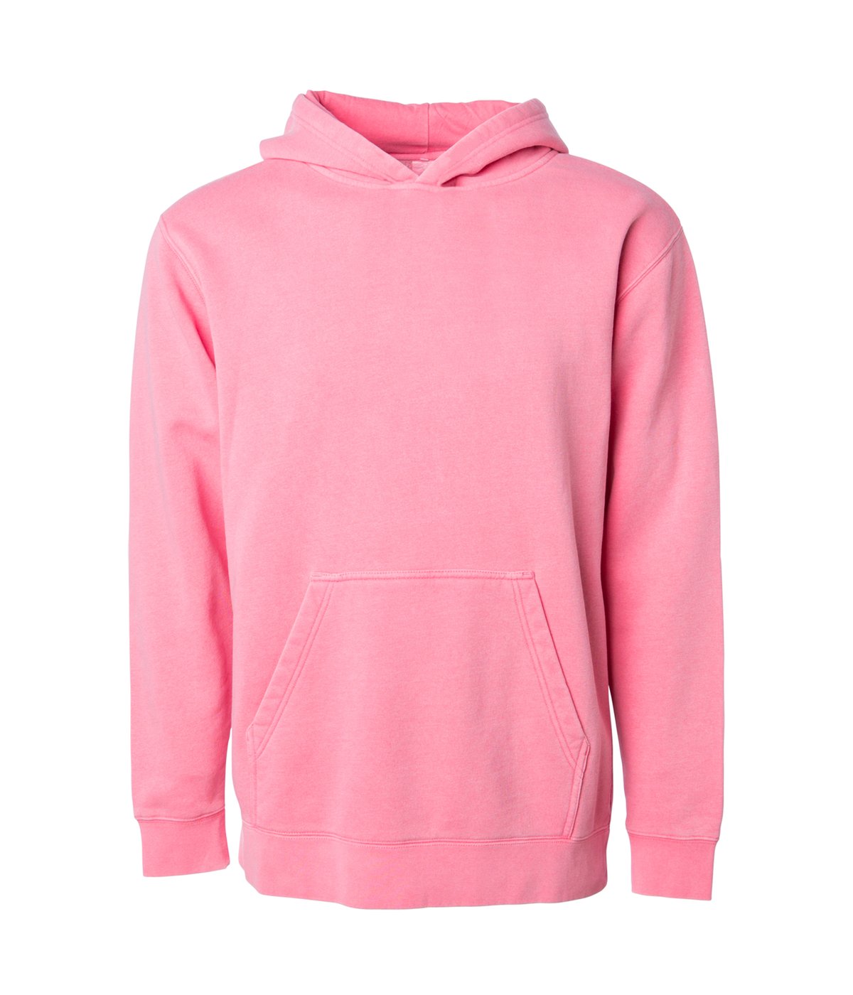 PRM1500Y YOUTH MIDWEIGHT PIGMENT DYED HOODED PULLOVER Pigment Pink hoodie INDEPENDENT OUTERWEAR PIGMENT Pigment Dye PIGMENT DYES PREMIUM PRM15 PRM1500 PRM1500Y pullover PULLOVERS YOUTH