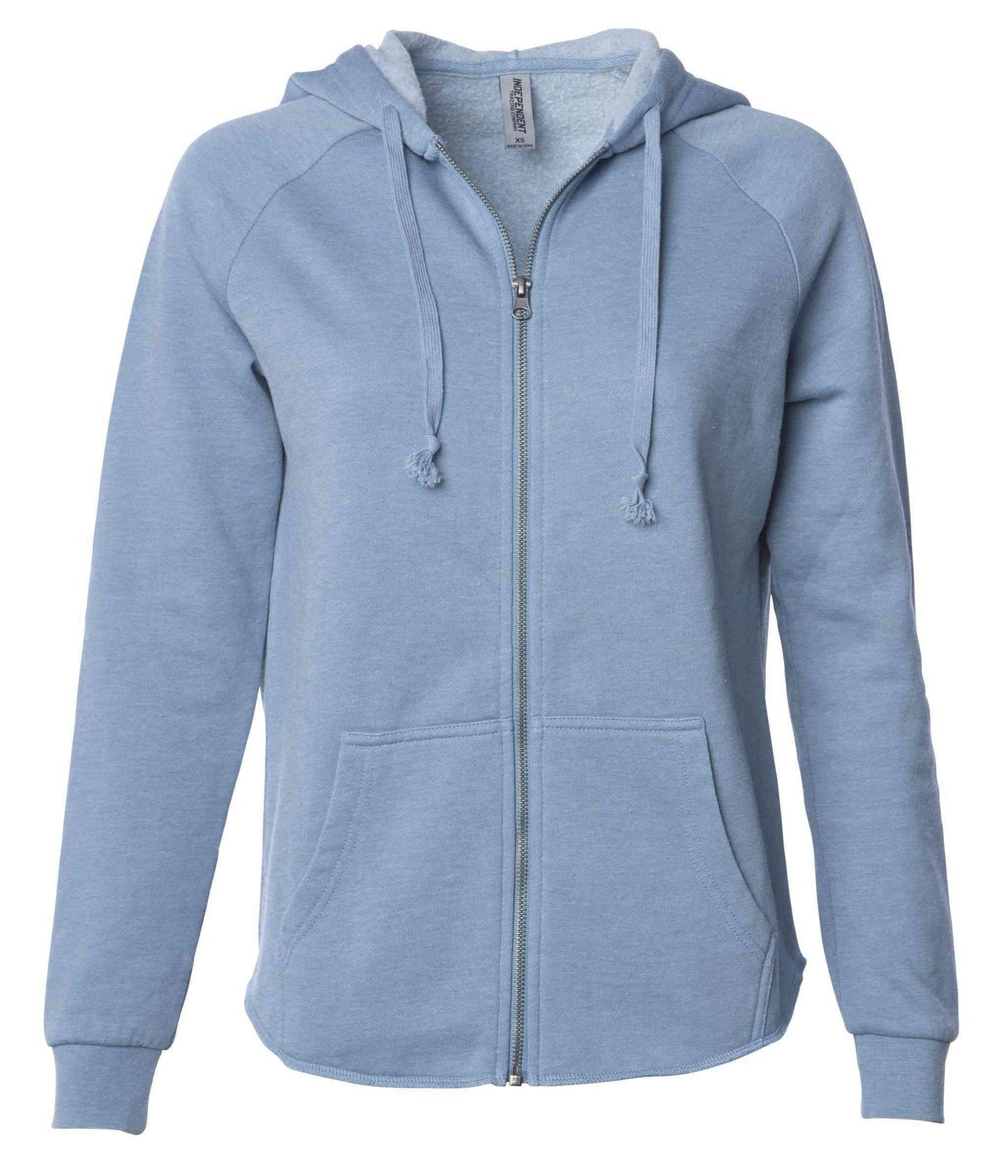 PRM2500Z Women's California Wave Wash Zip Hood Misty Blue BASIC FLEECE CALI WAVE WASH hoodie INDEPENDENT PREMIUM WOMEN ZIPS