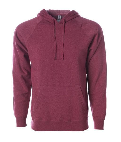 PRM33SBP Special Blend Raglan Hooded Pullover Crimson Heather BASIC FLEECE hoodie INDEPENDENT MEN PREMIUM PRM33 PULLOVERS shsdparentproduct SPECIAL BLEND UNISEX WOMEN