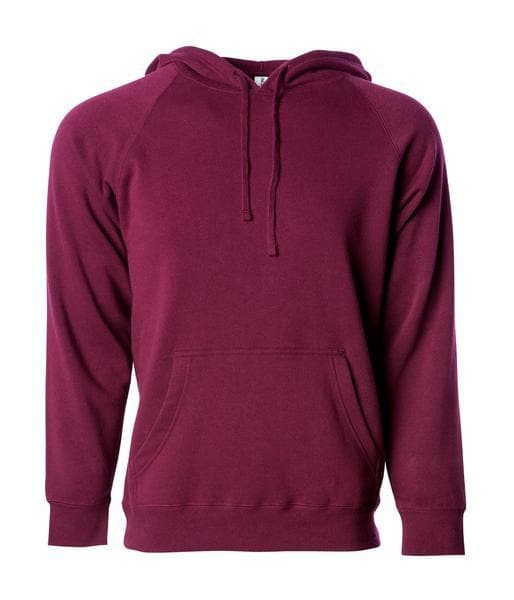 PRM33SBP Special Blend Raglan Hooded Pullover Maroon BASIC FLEECE hoodie INDEPENDENT MEN PREMIUM PRM33 PULLOVERS shsdparentproduct SPECIAL BLEND UNISEX WOMEN