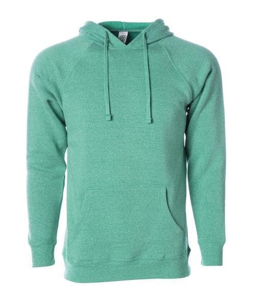 PRM33SBP Special Blend Raglan Hooded Pullover Sea Green Heather BASIC FLEECE hoodie INDEPENDENT MEN PREMIUM PRM33 PULLOVERS shsdparentproduct SPECIAL BLEND UNISEX WOMEN