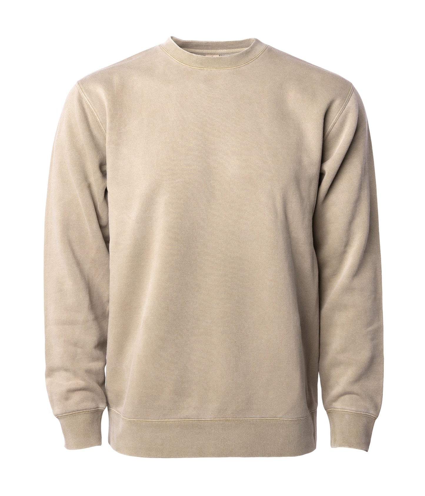 PRM3500 Unisex Midweight Pigment Dye Crew - Sandstone / XS