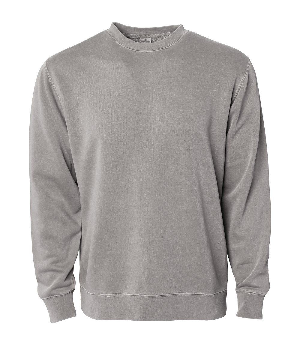 PRM3500 Unisex Midweight Pigment Dyed Crew Neck - Cement