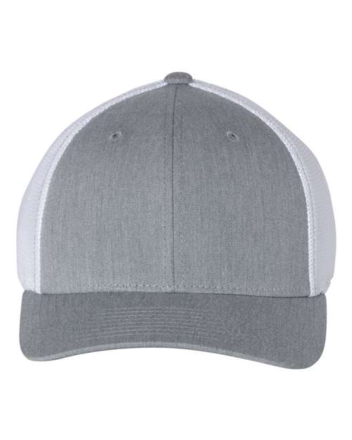 R - Flex Trucker Cap - Heather Grey/ White / S/M