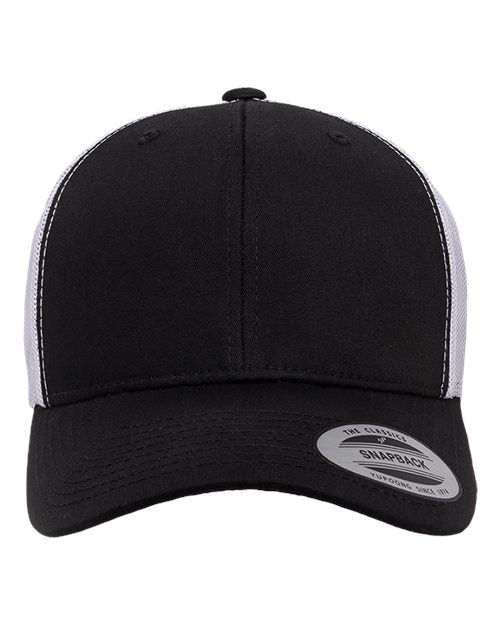 Retro Trucker Cap - Black/ White / Adjustable