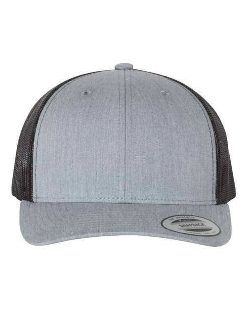 Retro Trucker Cap - Heather Grey/ Black / Adjustable