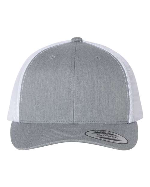 Retro Trucker Cap - Heather Grey/ White / Adjustable