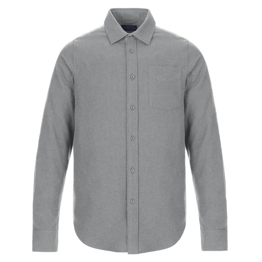 S04500 - Chalet Men’s Brushed Flannel Shirt Silver
