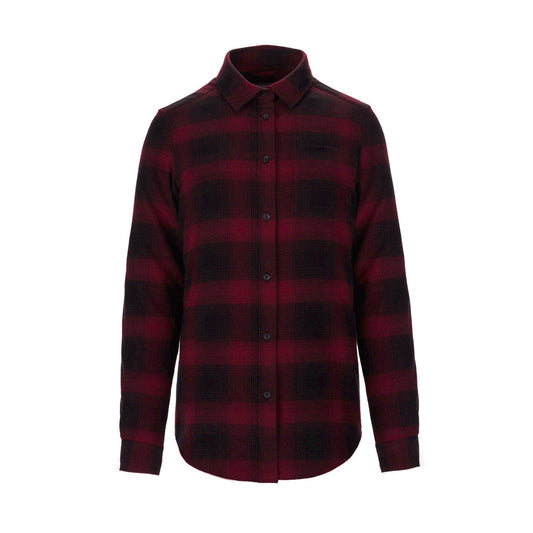S04506 - Cabin Ladies Brushed Flannel Shirt Red/Black / XS