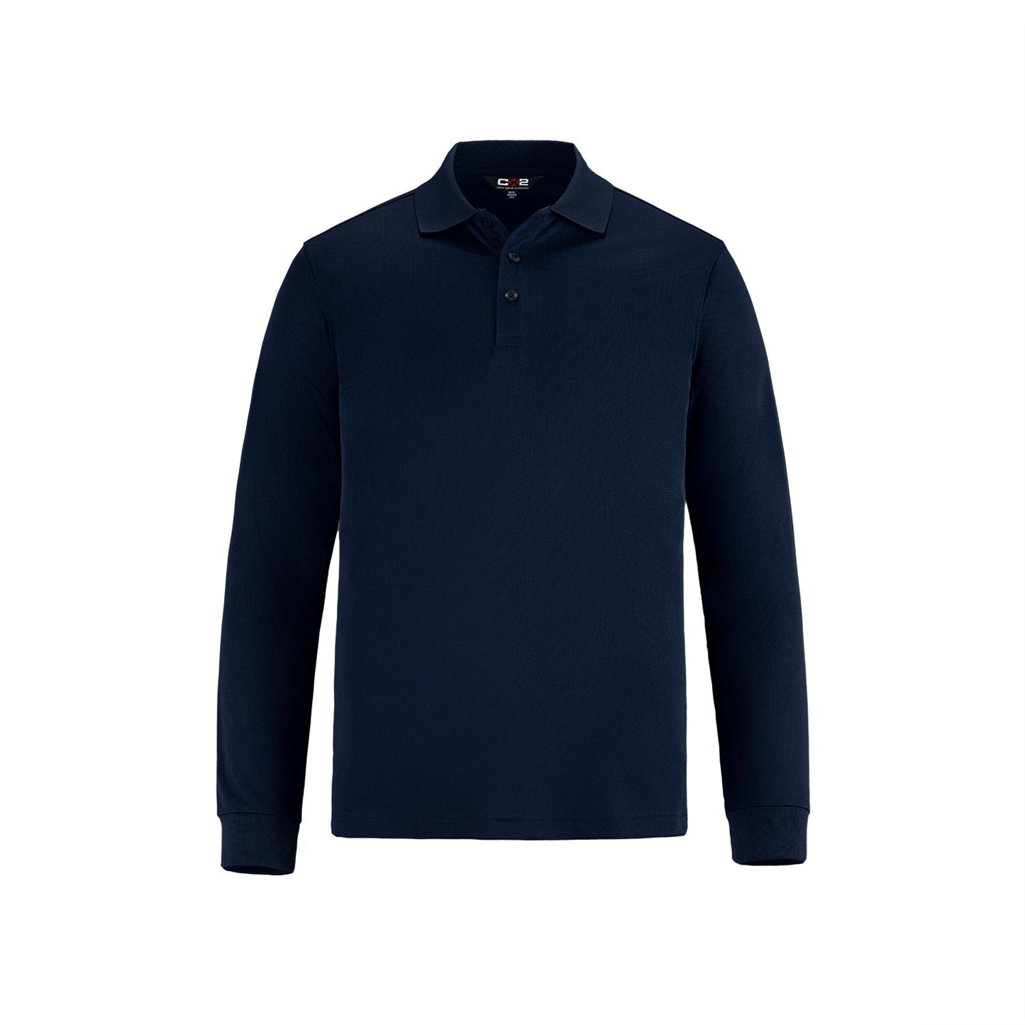 S05737 - Birdie Men’s Long Sleeve Pique Mesh Polo Navy