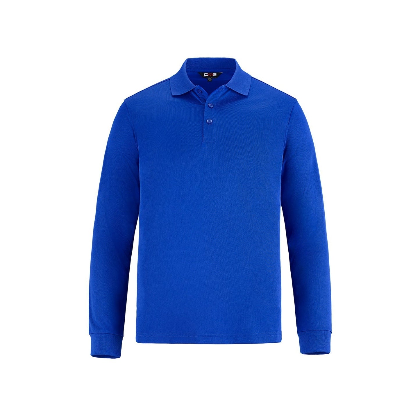 S05737 - Birdie Men’s Long Sleeve Pique Mesh Polo Royal