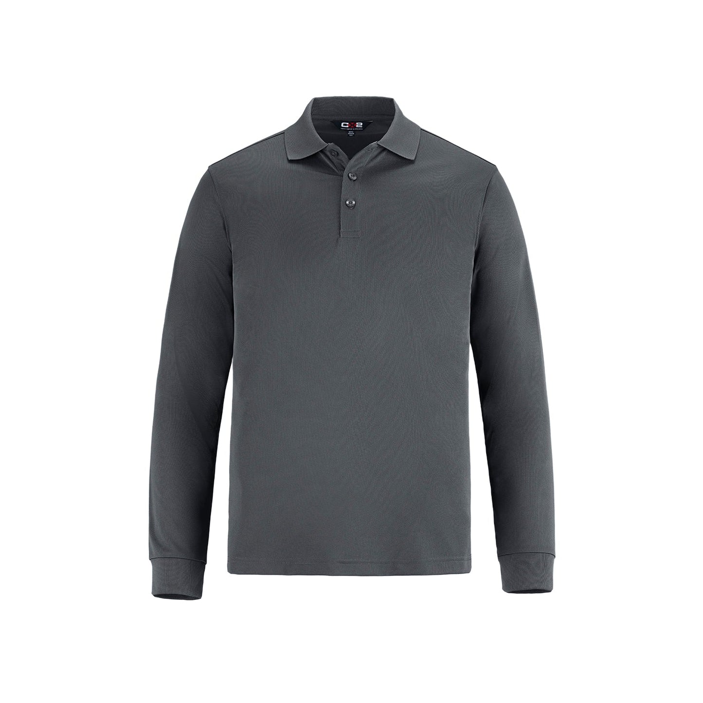 S05737 - Birdie Men’s Long Sleeve Pique Mesh Polo Steel