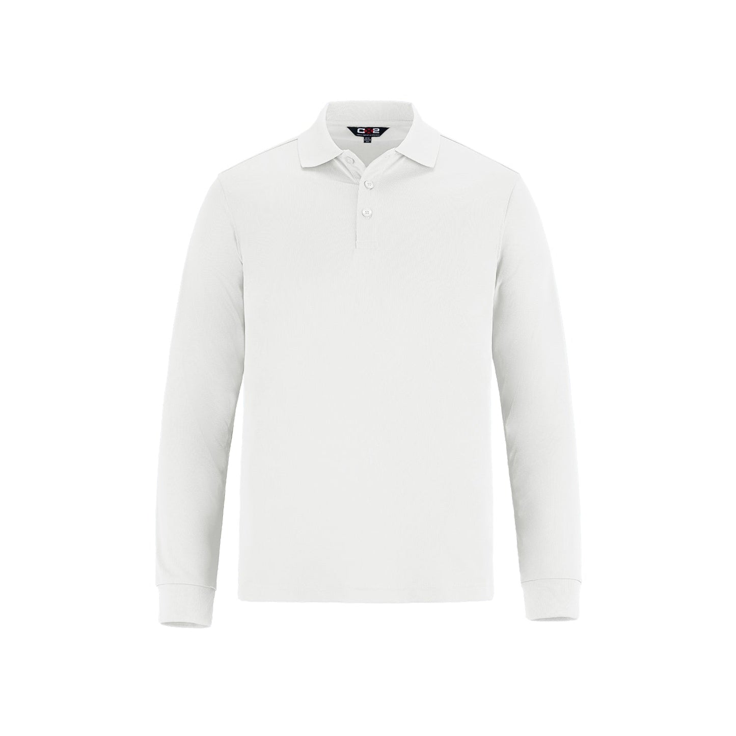 S05737 - Birdie Men’s Long Sleeve Pique Mesh Polo White