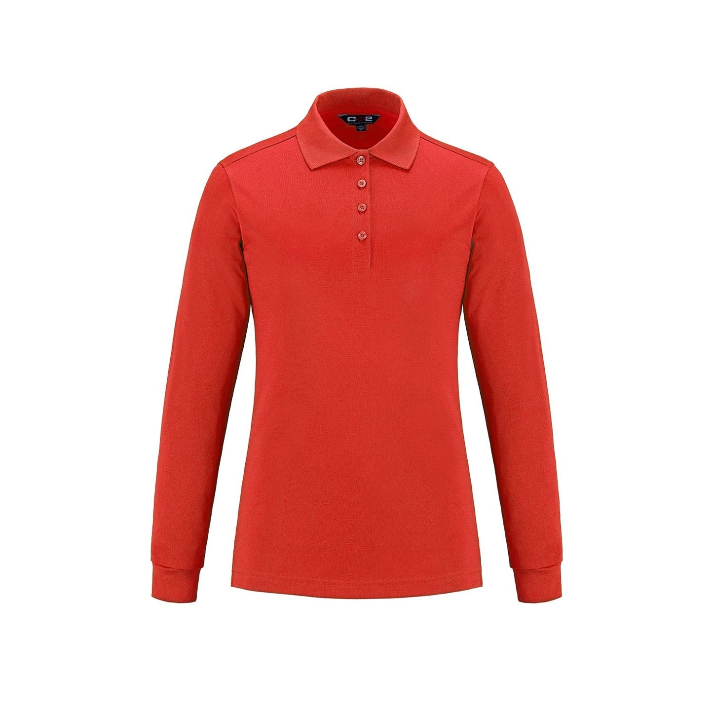 S05738 - Birdie - Ladies Long Sleeve Pique Mesh Polo Red 5738 CX2 Ladies team Women