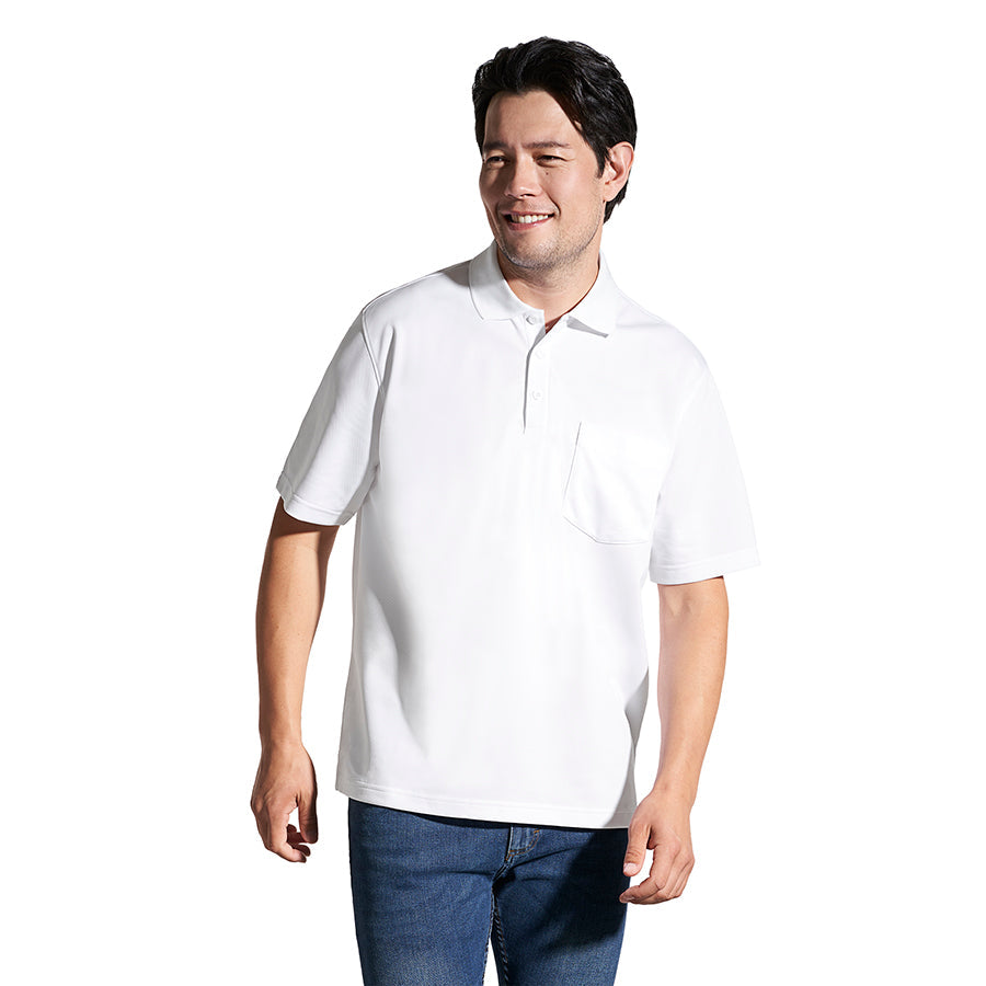 S05745 - Caddy Men’s Pique Mesh Polo w/ Pocket Polos