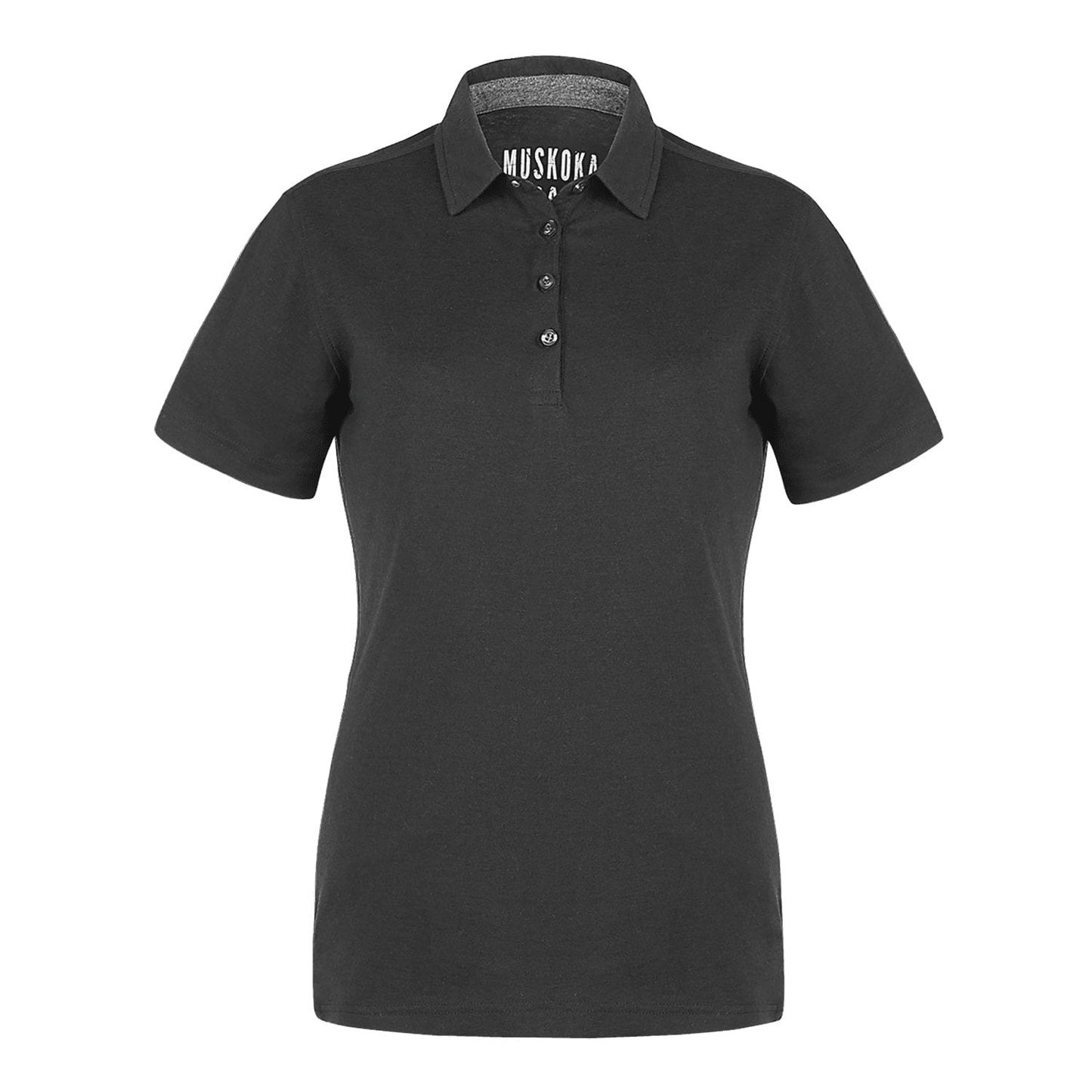 S05751 - Fairway Ladies Poly/Cotton Polo Shirt Black / XS