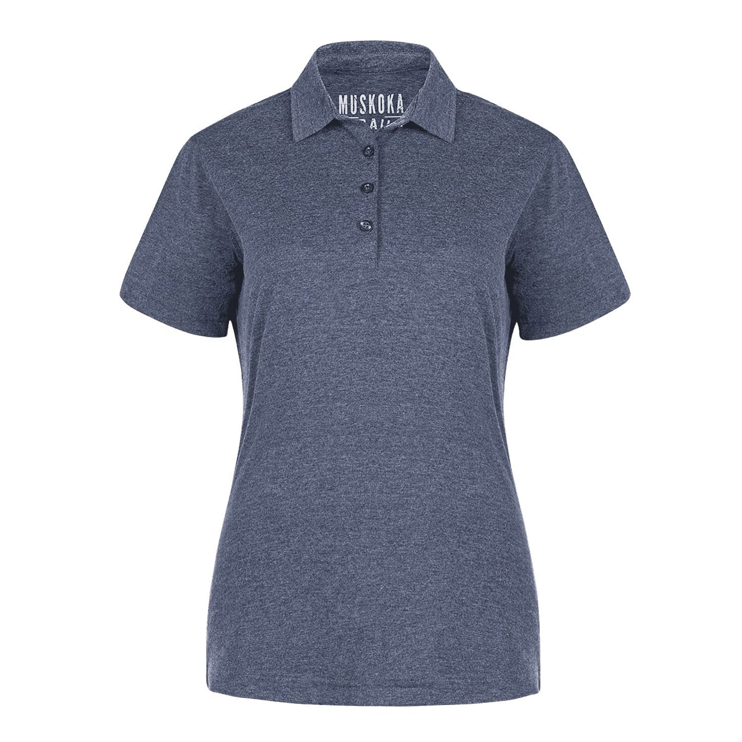 S05751 - Fairway Ladies Poly/Cotton Polo Shirt Melange Navy