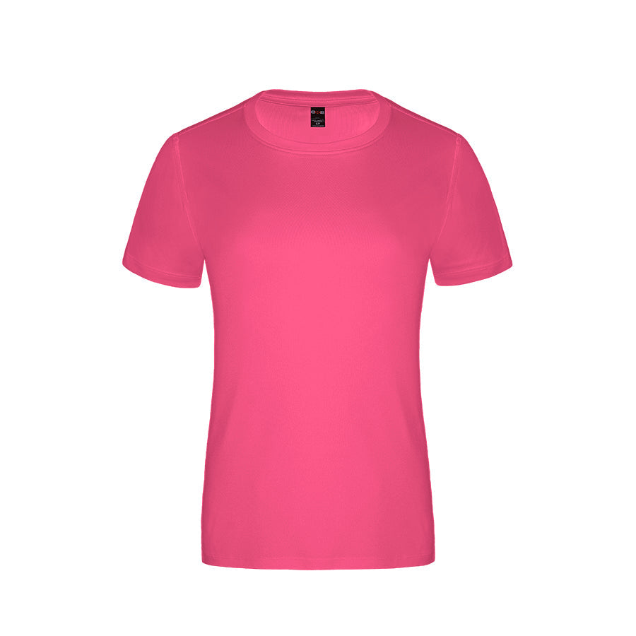S05936 - Coast Ladies Crew Neck Polyester Tee Intense Pink
