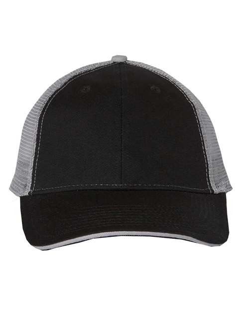 Sandwich Trucker Cap - Black/ Grey / Adjustable