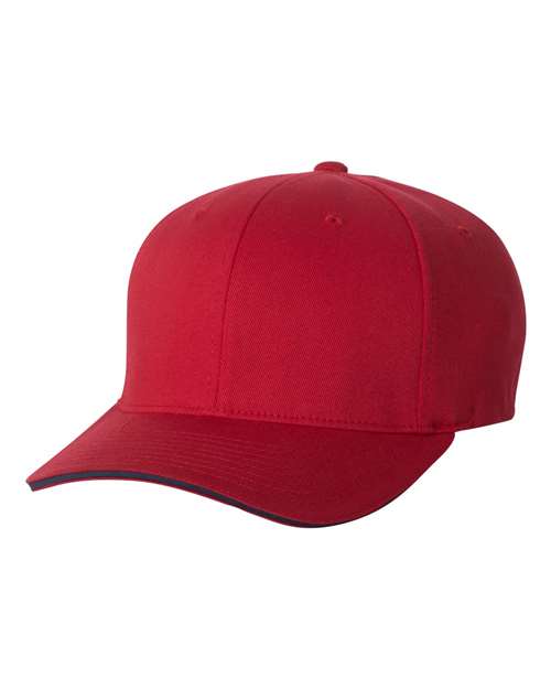 Sandwich Visor Twill Cap - Red/ Navy / S/M