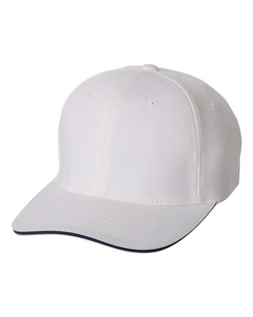 Sandwich Visor Twill Cap - White/ Navy / S/M