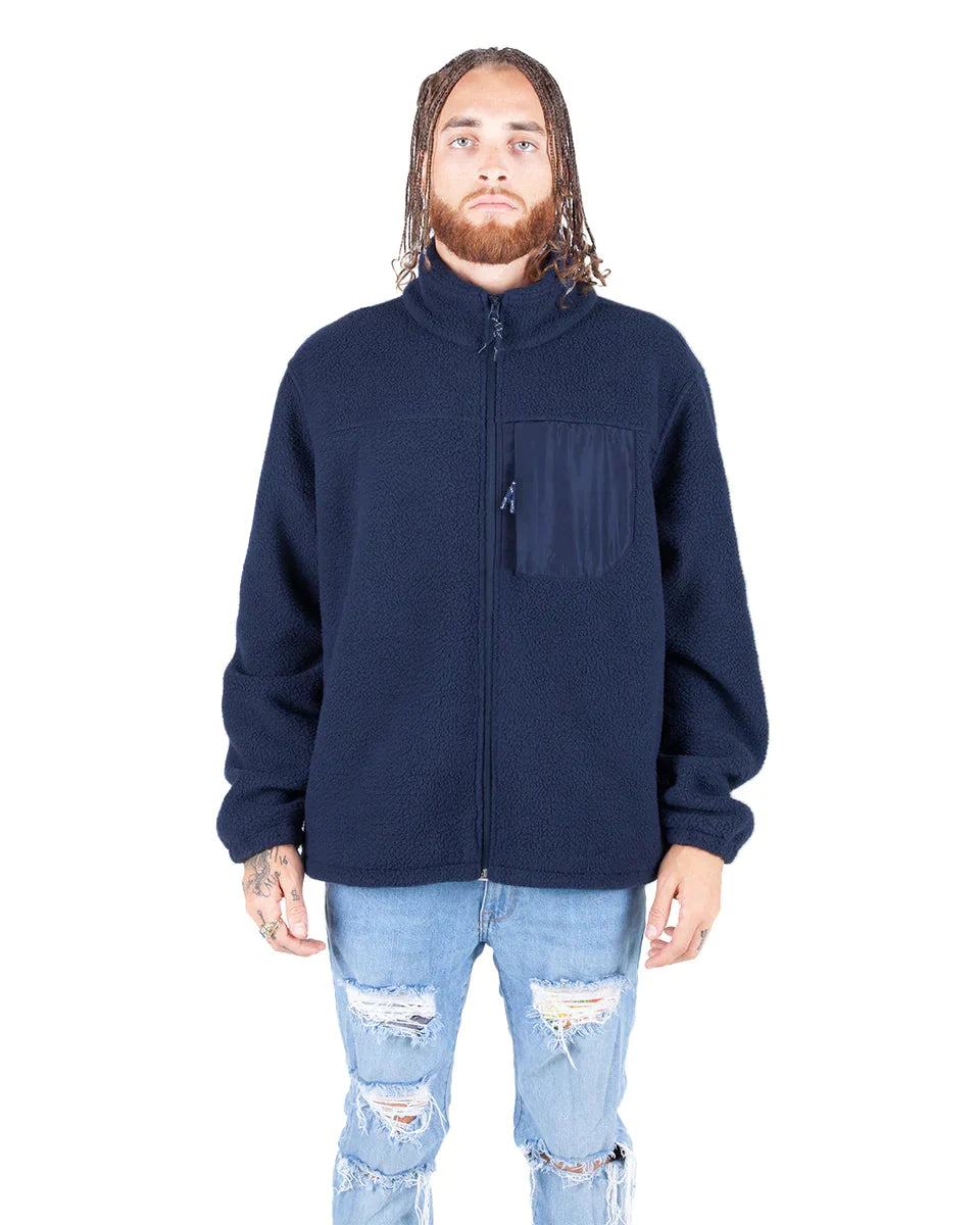 Sherpa Jacket - Navy / S Coats & Jackets