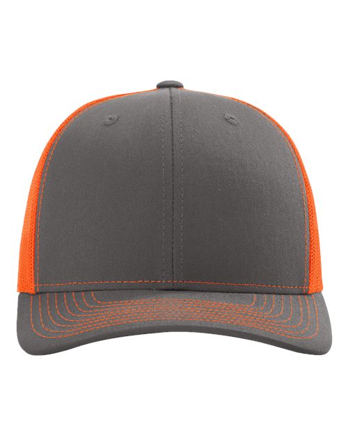 Snapback Trucker Cap - Charcoal/ Neon Orange / OSFM