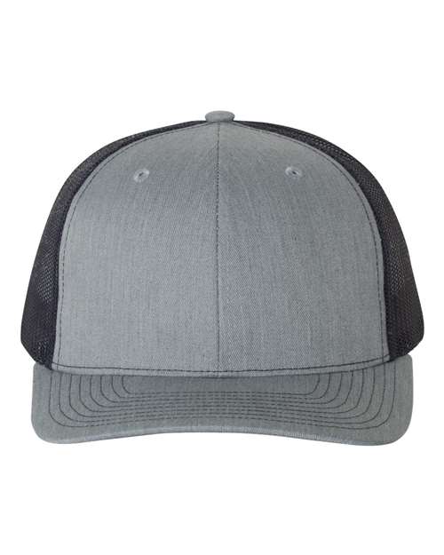 Snapback Trucker Cap - Heather Grey/ Navy / OSFM