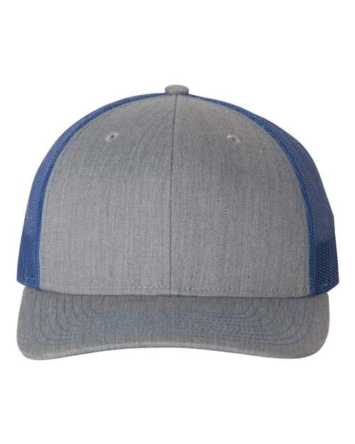 Snapback Trucker Cap - Heather Grey/ Royal / OSFM