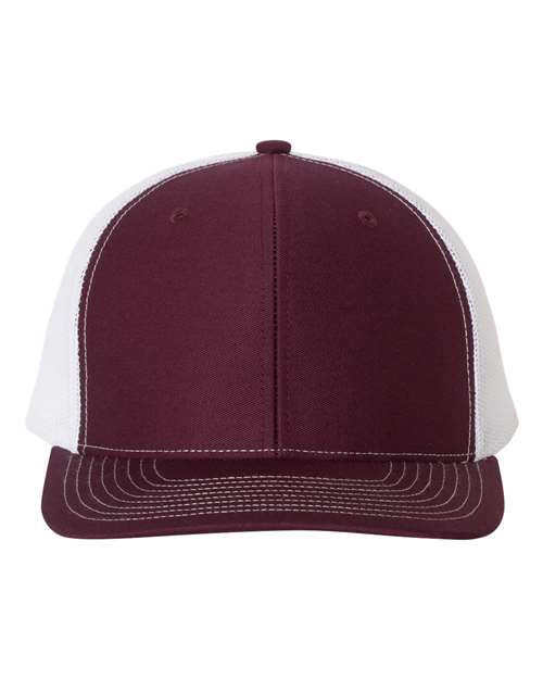 Snapback Trucker Cap - Maroon/ White / OSFM