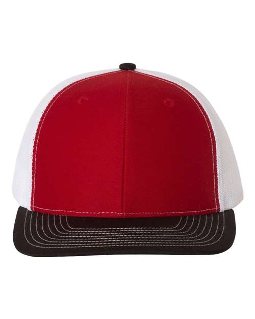 Snapback Trucker Cap - Red/ White/ Black / OSFM