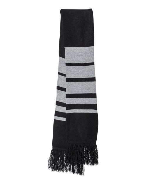 Soccer Scarf - Black/ Heather Grey / One Size