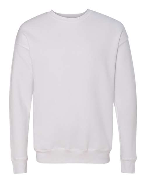 Sponge Fleece Drop Shoulder Crewneck Sweatshirt White BELLA + CANVAS Fleece