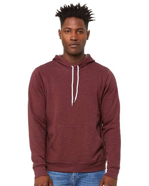 Sponge Fleece Hoodie - Heather Maroon / XS