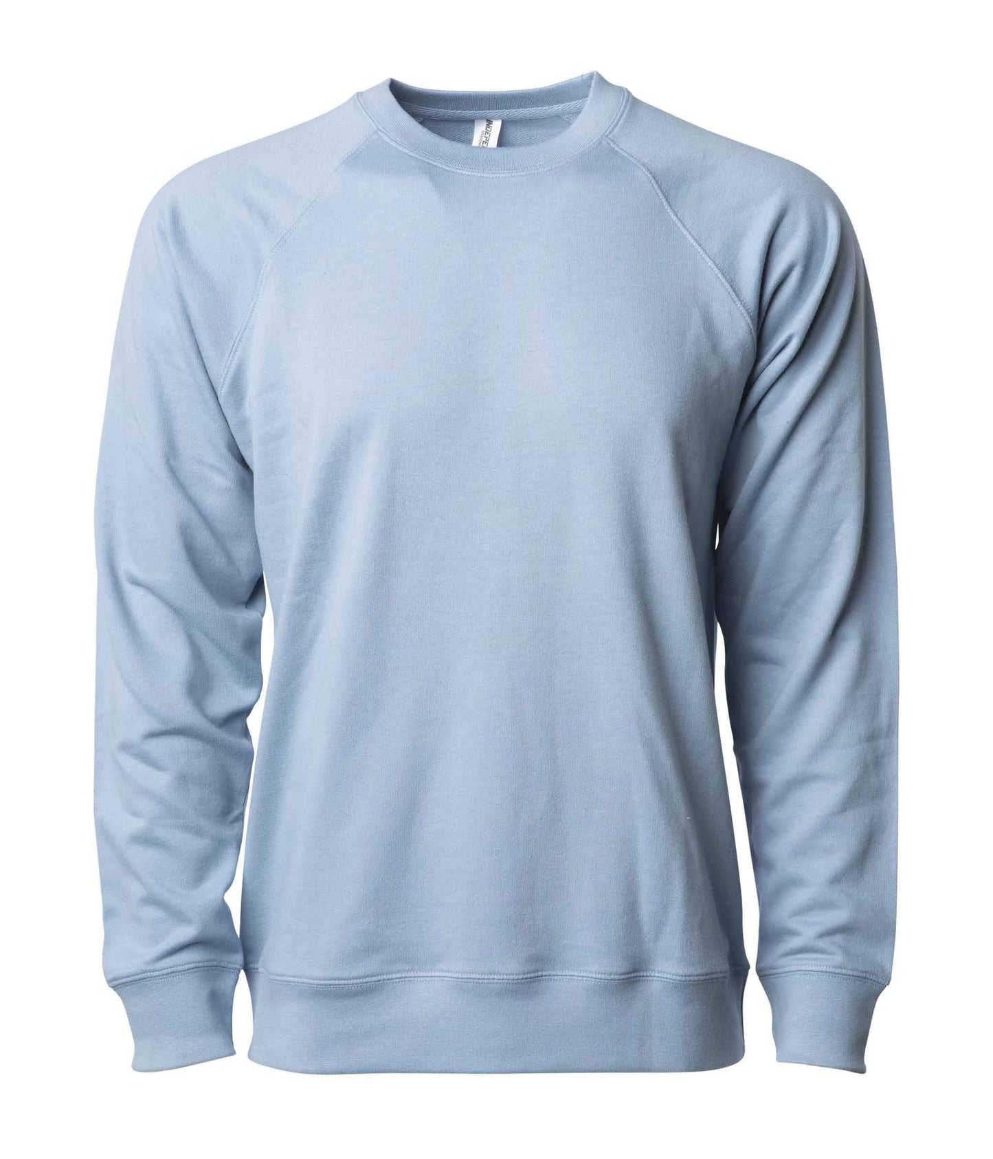 SS1000C Unisex Lightweight Loopback Terry Crew - Misty Blue