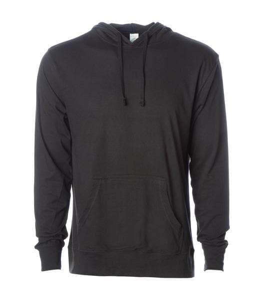 SS150J Lightweight Jersey Hooded Pullover - Black / XS