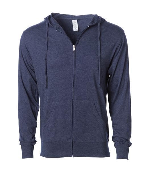 SS150JZ Lightweight Jersey Zip Hood - Classic Navy Heather