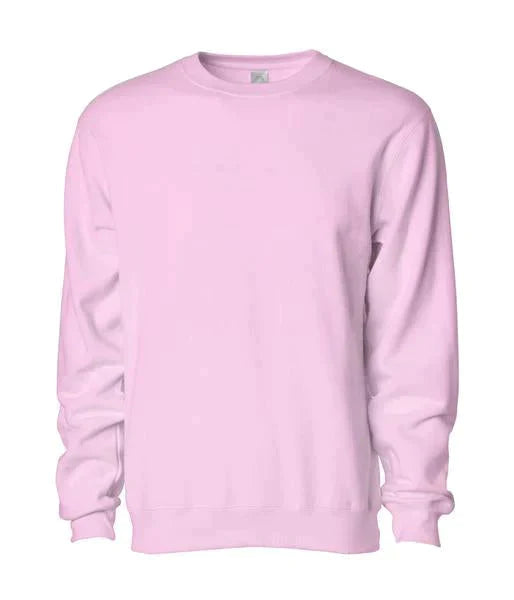 SS3000 - Midweight Crewneck Sweatshirts (3) Light Pink BASIC FLEECE crew neck CREWNECK INDEPENDENT MEN mens shsdchildproduct ss sss standard STANDARD SUPPLY sweatshirt UNISEX WOMEN