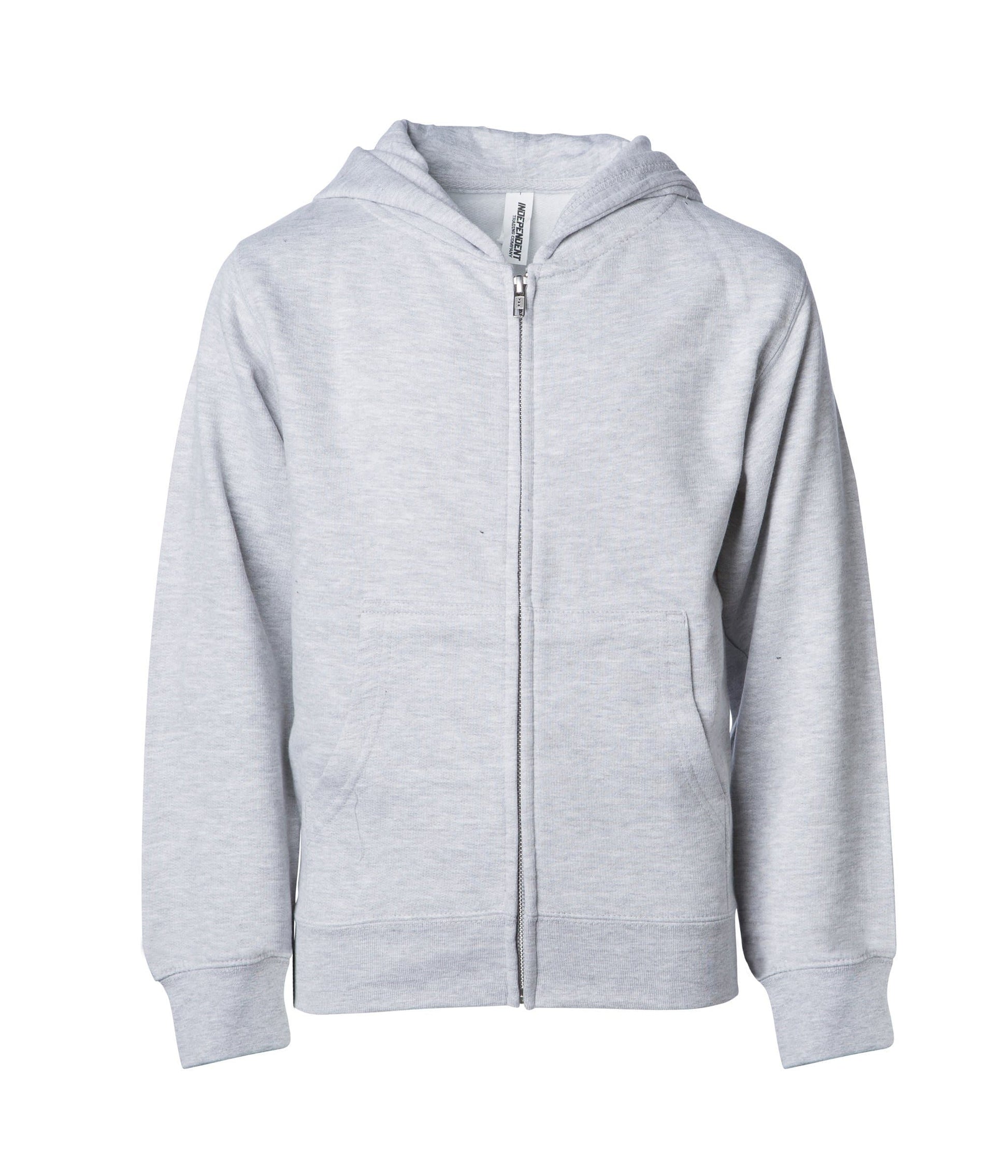 SS4001YZ Youth Midweight Zip Hooded Sweatshirt - Grey