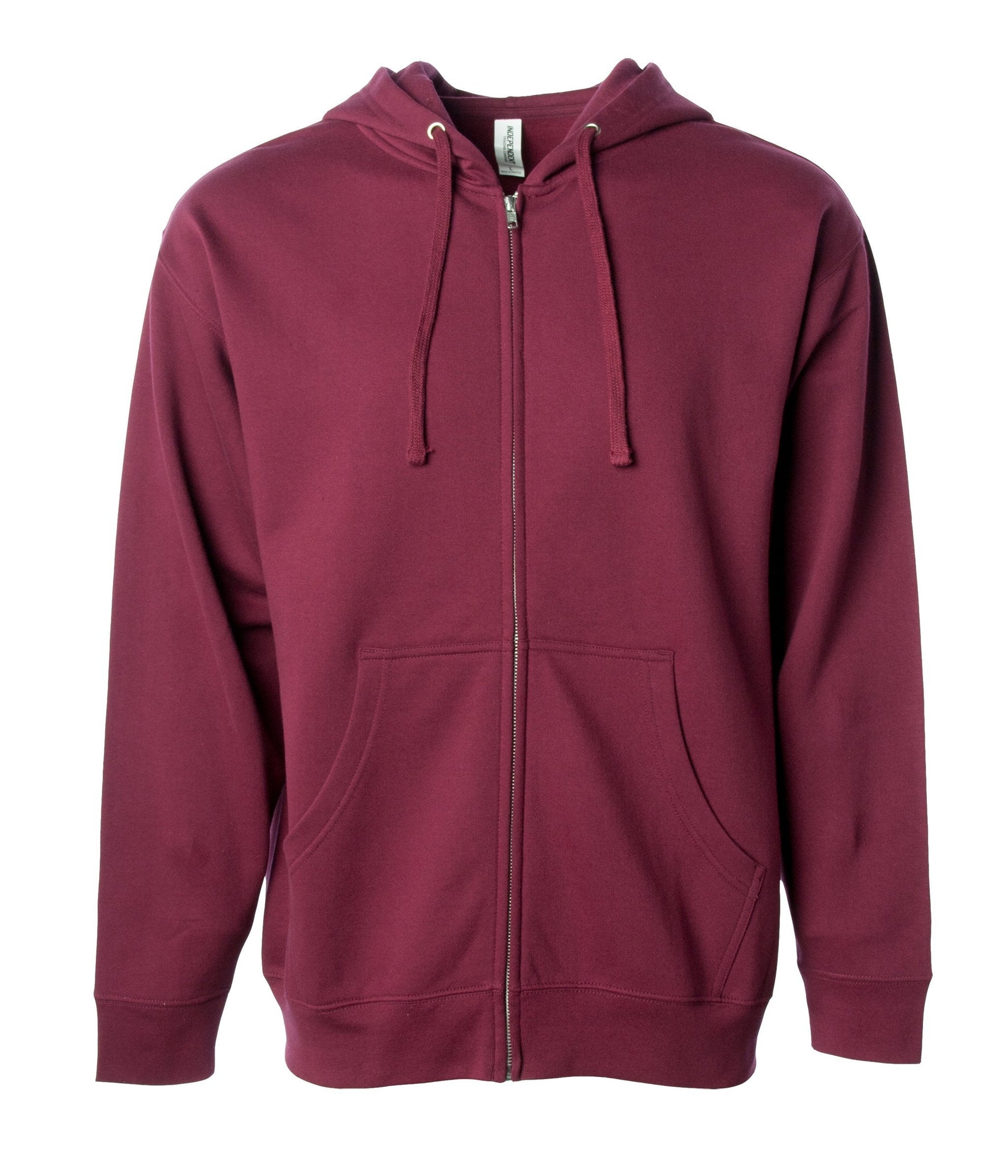 SS4500Z - Midweight Zip Hooded Sweatshirt Maroon / XS ZIPS